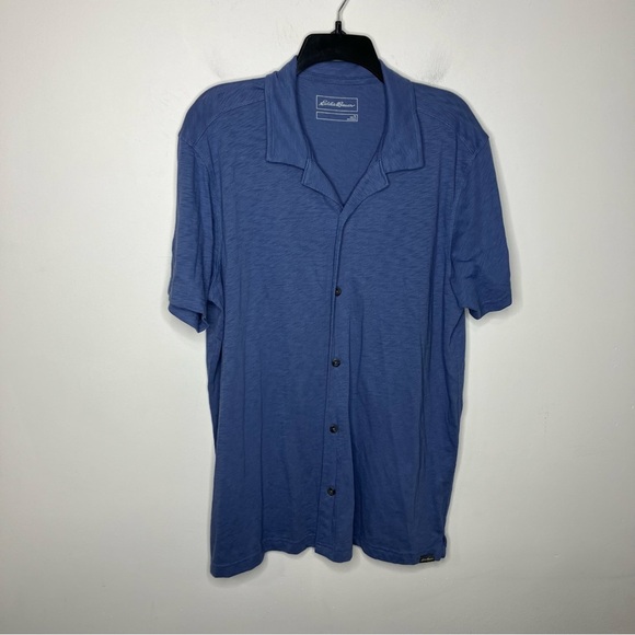 Eddie Bauer blue button down shirt soft material men’s size large tall - Picture 1 of 6